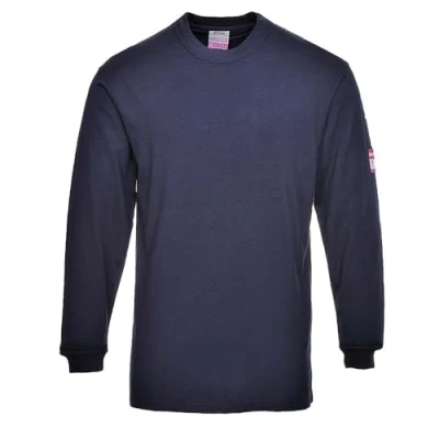 Afbeelding van Portwest T shirt vlamvertragend, anti statisch, lange mouw Marineblauw mt XL
