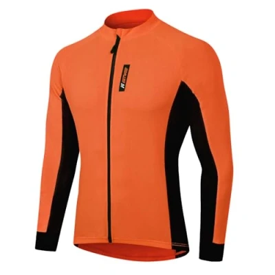 Afbeelding van MEETWEE fietsshirt voor heren, met korte mouwen, kleding mountainbikes, Oranje 1 lang, L