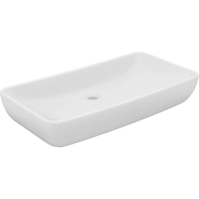 Afbeelding van Wastafel rechthoekig 71x38 cm keramiek matwit