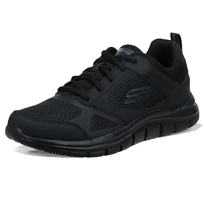 Afbeelding van Skechers Track Syntac heren sportschoenen zwart Maat: 42