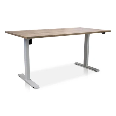 Afbeelding van MRC EASY elektrisch ARBO zit sta bureau 160x80cm wit midden eiken