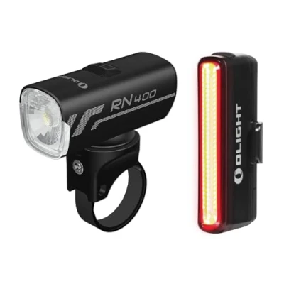 Afbeelding van OLIGHT RN400+SEEMEE30C Fietskoplamp en achterlichtset, LED 400LUMEN oplaadbare fietslamp, duurzaam waterdicht fietslicht 5 modi voor buiten, kamperen fietsverlichting