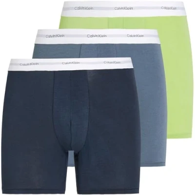 Afbeelding van CALVIN KLEIN Heren Boxer BRIEF 3PK LV00NB4264 Brief, Blauw (Shoreline, Highline Gr, Grisaille), S, S