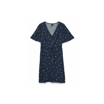 Afbeelding van Vero Moda ALBA Short Blousejurk, Dames, Maat: Medium, Navy blazer