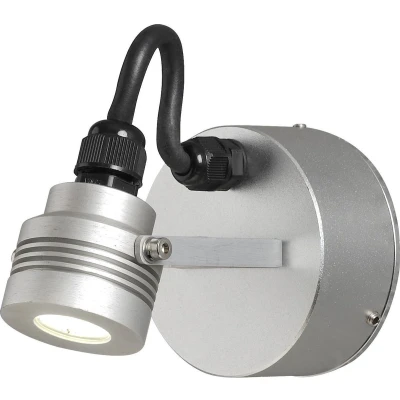 Afbeelding van Konstsmide Monza LED 1x1W Wandspot zwenkbaar 9cm 230V 3000K zilver