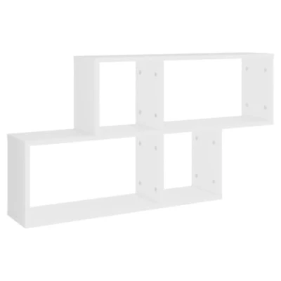 Afbeelding van Wandschap 100x18x53 cm bewerkt hout wit