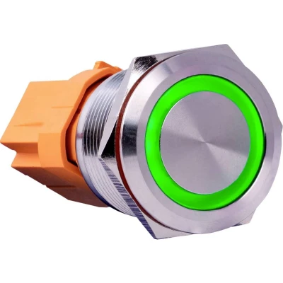 Afbeelding van Joy it BUTTON22C L GR Toetsschakelaar 250 V/AC 15 A 1x aan/uit Continu Groen (Ø x h) 25 mm 34.50 IK10, IP67 1 stuk(s)