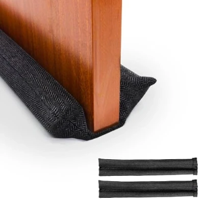 Afbeelding van 2 STUKS Tochtstoppers voor Deuren en Ramen. Herbruikbaar Wasbaar Tochtstrip, Geluidsisolatie, Kou, Wind, Licht, Stof, Pollen, Insecten. Verstelbaar 80 90cm.