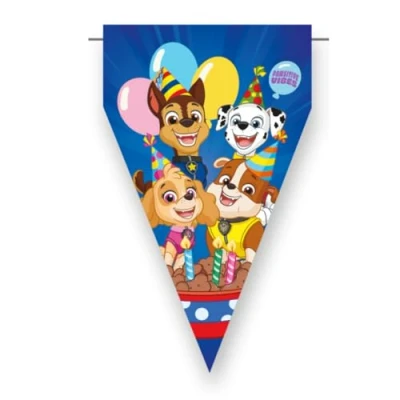 Afbeelding van BeenSmile, Paw Patrol vlaggetjesslinger, verjaardagsdecoratie, voor kinderen, decoratie kinderverjaardag, feestartikelen, feest en jubileum, 1 stuk, 3 m