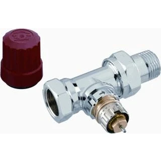 Afbeelding van Danfoss Design afsluiter RA NX/C 1/2&quot; recht zelfdichtend chroom
