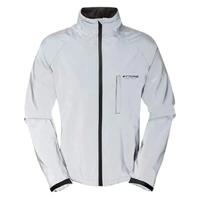 Afbeelding van Ettore Heren Fietsjack Waterdicht Ademend Hoge Zichtbaarheid Reflecterend Zilver Night Glow S