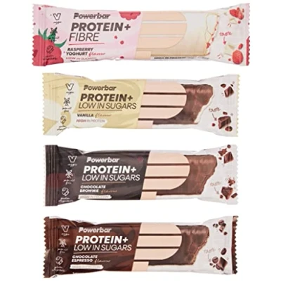 Afbeelding van Powerbar Protein Plus Low Sugar Multiflavour Box 16x35g Eiwitreep met vezels