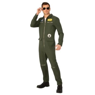 Afbeelding van Bristol Novelty AF124XL Navy Hotshot Extra Large kostuum, heren, groen