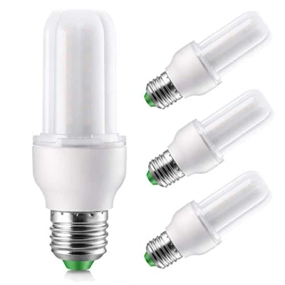 Afbeelding van Elrigs E27 ledlamp, staafvorm, 7 W ledlamp komt overeen met 60 gloeilamp, warm wit (3000 K) maïskolflamp, vervangt 12 spaarlamp, flikkervrije verlichting, verpakking van 4 stuks