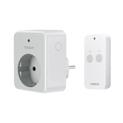 Afbeelding van TESSAN Draadloos stopcontact met afstandsbediening, 30,5 m bereik, 3600 W binnen, schakelbaar magnetisch, programmeerbaar