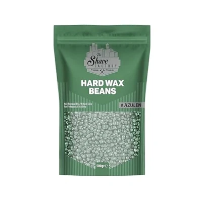 Afbeelding van The Shave Factory Hot Wax Beans Green Azulen 500g