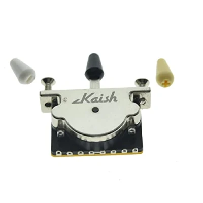 Afbeelding van KAISH Heavy Duty 5 Way Gitaar Pickup Hendel Schakelaar Selector voor Strat Tele met 3 Plastic Tips