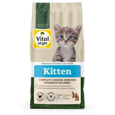 Afbeelding van VITALstyle Kitten Kattenvoer 1,5 kg