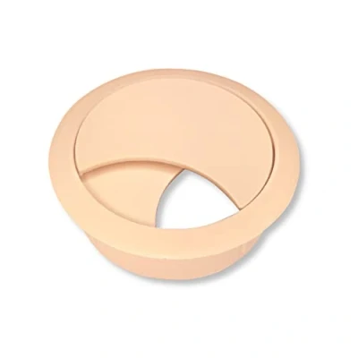 Afbeelding van cyclingcolors Kabeldoorvoer 58 mm, meubel, kantoor, kabeldoorvoer, kabeluitlaat, kunststof (beige)