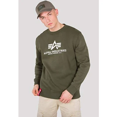 Afbeelding van Alpha Industries Basic Sweatshirt voor heren Dark Green