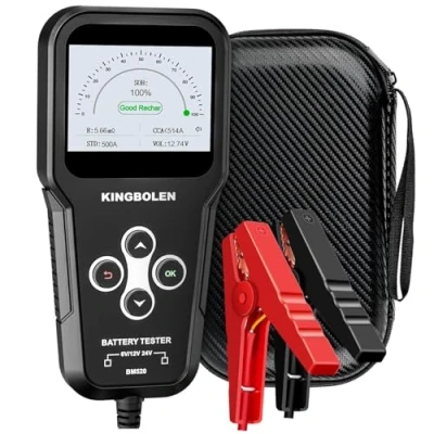Afbeelding van KINGBOLEN BM520 6V/12 V/24 V autoaccutester, 100 2000 CCA accutester auto met batterijstatutest, starttest, laadtest, dynamo tester voor auto, motorfiets, ATV, SUV, vrachtwagen, boot