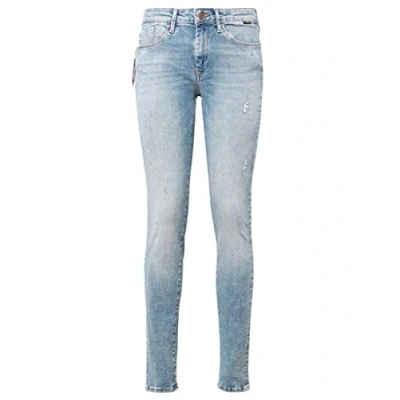 Afbeelding van Mavi Adriana Skinny Jeans voor dames, Blauw (Lt Distressed Glam 27935), 28W / 30L