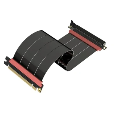 Afbeelding van LINKUP AVA5 PCIe 5.0 Riserkabel RTX5090 RX8900 GPU Klaar x16 128GB/s Snelheid Compatibel met 4.0 &amp; WRX80/WRX90E Rechte, Zwart 25cm