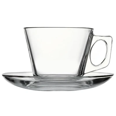 Afbeelding van Pasabahce Barista koffie kopjes + Schoteltjes 195 ml Set van 6