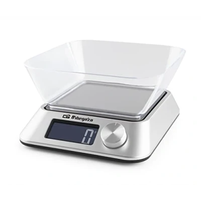 Afbeelding van Orbegozo PC 1030 keukengewicht, antislip onderkant, automatische uitschakeling, tarra functie, werkt op batterijen, max. 5 kg, meerkleurig