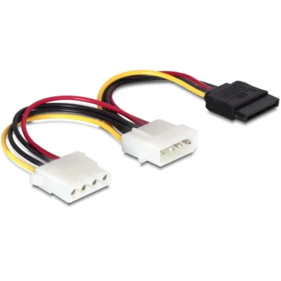 Afbeelding van Molex naar SATA kabel adapter 0.12 m Delock
