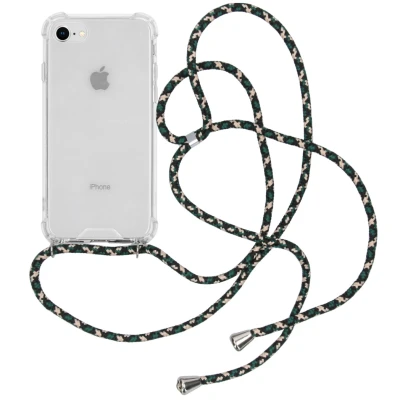 Afbeelding van imoshion Hoesje Geschikt voor iPhone SE (2022) / (2020) 8 7 Backcover met koord Green Multi Color