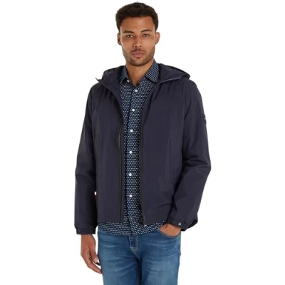 Afbeelding van Tommy Hilfiger Portland Hooded Jacket Lichte jas, Heren, Maat: XXL, Desert sky