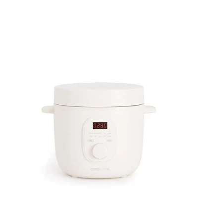 Afbeelding van CREATE Elektrische rijstkoker 2 L met stoommandje uitneembare binnenkant houdt warm Getbroken wit 400W RICE COOKER STUDIO