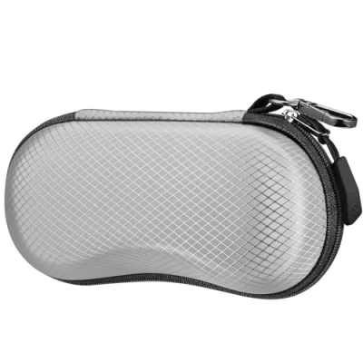 Afbeelding van Fintie Zonnebril Case, Hard EVA Shell Shockproof Sport Bril Case met Metalen Karabijnhaak Reizen Rits Brillen Grijs, Eén Maat