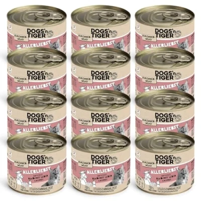 Afbeelding van Dogs&#039;n Tiger Natvoer voor katten met rundvlees, lever en pompoen, zonder granen, toegevoegde suiker, kunstmatige kleurstoffen, aroma conserveringsmiddelen, optimale verdraagbaarheid, 200 g