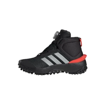 Afbeelding van adidas Performance Fortatrail BOA Outdoorschoenen voor kinderen, Maat: 38 2/3, Core black/silver metallic/bright red Leer en textiel