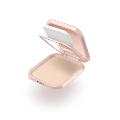 Afbeelding van KIKO Milano Skin Lover Refining Face Powder Foundation 01, Compacte, Hydraterende En Egaliserende Poederfoundation