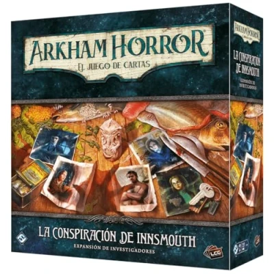 Afbeelding van Fantasy Flight Games Arkham Horror LCG: The Innsmouth samenzwering, onderzoekers uitbreiding, kaartspel, vanaf 14 jaar, 1 tot 4 spelers, 30 120 minuten per spel, Spaans