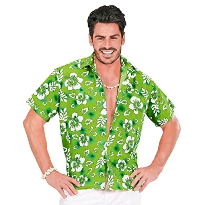 Afbeelding van &quot;Groen Hawaiiaanse overhemd voor heren Verkleedkleding Large&quot;