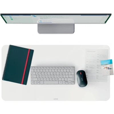 Afbeelding van Leitz Grote Bureau Onderlegger 70x36 cm Anti slip en Waterdicht Bureaumat voor Toetsenbord &amp; Muis Transparant