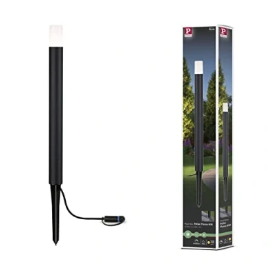 Afbeelding van Paulmann 94537 Plug &amp; Shine LED buitenverlichting bolderlamp Flarea IP65 600mm warmwit incl. 1x3,6 watt dimbaar zwart metaal 3000 K