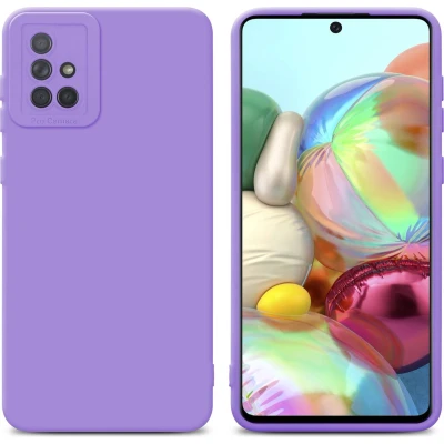 Afbeelding van Cadorabo Hoesje geschikt voor Samsung Galaxy A71 4G in Fluid LICHT PAARS Beschermhoes gemaakt van flexibel TPU silicone Cover Case