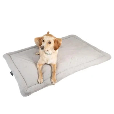 Afbeelding van MyBestBuddy Hondenkussen comfort grijs 120x80 cm XXL, hypoallergeen (100% polyester), antislip 40 C wasbaar met pluizige stoffen bekleding Hondenmat of hondenbed voor zeer grote honden