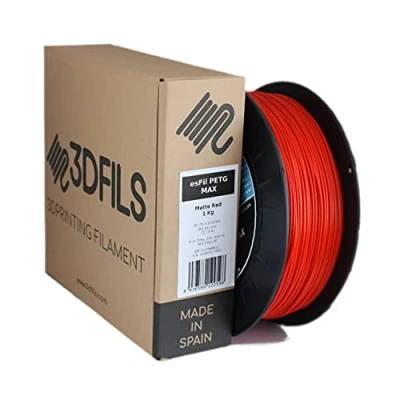 Afbeelding van 3DFILS PETG filament voor 3D printen, 1,75 mm/1 kg, mat rood