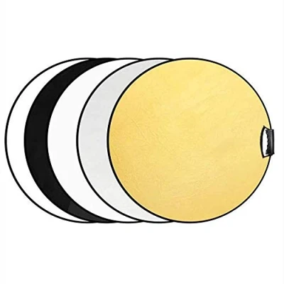 Afbeelding van Selens 5 in 1 60cm Ronde Reflector Draagbaar Opvouwbaar Voor Fotografie, Fotostudioverlichting en Buitenverlichting