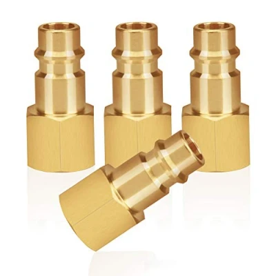 Afbeelding van Persluchtkoppeling met binnendraad 1/4 &quot;messing inch koppeling stekkerdoos mof slangplug ventiel schroefdraad