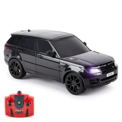 Afbeelding van CMJ RC Cars TM Range Rover Sport Afstandsbediening Auto 1:24 schaal met Werkende LED Verlichting, Radiografisch bestuurbare Supercar (Range Zwart)