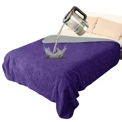 Afbeelding van Pawsee waterdichte hondendeken, kattendeken, wasbaar, deken voor grote honden, bankbescherming, bankovertrek, wollig, waterdicht, liefdesdeken beschermhoes, sprei, L, 203 x 152 cm