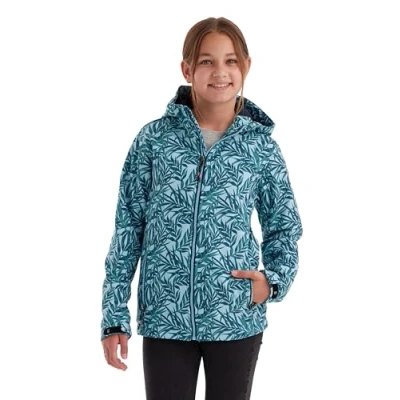 Afbeelding van killtec meisjes Softshell jas/outdoorjas met capuchon Mädchen Softshelljacke Print, mint, 164, 43200 000
