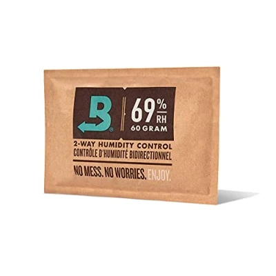Afbeelding van Boveda voor sigaren/tabak 69% RV 2 way vochtregeling Maat 60 gebruik met elke 25 sigaren in een humidor Gepatenteerde technologie humidors 1 stuk